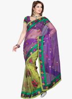 Roop Kashish Purple Embroidered Saree