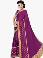 Roop Kashish Purple Embroidered Saree