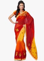 Roop Kashish Red Embroidered Saree