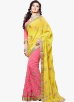 Roop Kashish Yellow Color Embroidered Saree