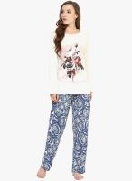 Rose Vanessa Blue Printed Loungewear