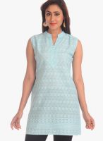 Salwar Studio Blue Embroidered Kurtis
