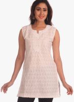 Salwar Studio White Embroidered Kurtis