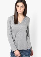 SbuyS Grey Solid Blouse