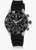 Seiko Ssc021p1 Black/Black Chronograph Watch