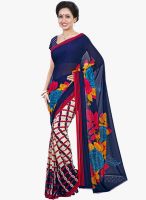 Shonaya Blue Printed Saree