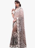 Shonaya Brown Embellished Saree