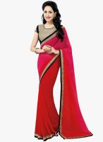 Shonaya Red Solid Saree