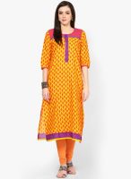 Shree Yellow Printed Kurtis