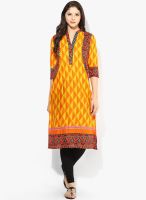 Shree Yellow Printed Kurtis