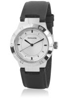 Sonata Everyday Collection 7098Sl01-Sdc555 Silver/Black Analog Watch