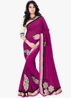 Sourbh Sarees Magenta Embroidered Saree