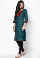 Span Cotton Blue Kurta