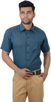 Studio Nexx Men's Woven, Checkered Formal Blue, Dark Blue Shirt