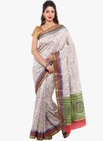 Sudarshan Silk Beige Printed Saree Sudarshan Silk Beige Printed Saree