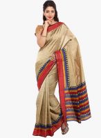 Sudarshan Silk Beige Printed Saree