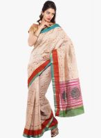 Sudarshan Silk Beige Printed Saree