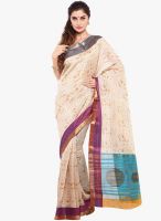 Sudarshan Silk Beige Printed Saree