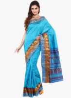 Sudarshan Silk Blue Printed Saree