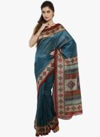 Sudarshan Silk Blue Printed Saree