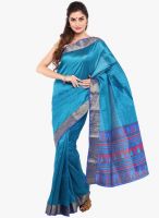 Sudarshan Silk Blue Printed Saree
