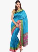 Sudarshan Silk Blue Printed Saree