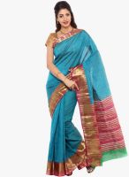 Sudarshan Silk Blue Printed Saree