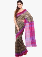 Sudarshan Silk Brown Printed Saree