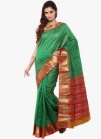 Sudarshan Silk Green Printed Saree