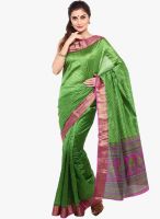 Sudarshan Silk Green Printed Saree