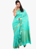 Sudarshan Silk Green Printed Saree