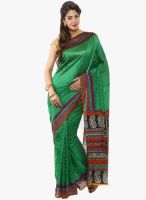 Sudarshan Silk Green Printed Saree
