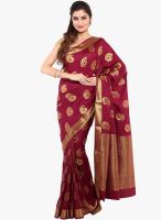 Sudarshan Silk Magenta Printed Saree
