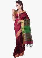 Sudarshan Silk Maroon Printed Saree