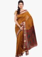Sudarshan Silk Mustard Yellow Printed Saree