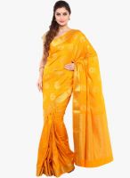 Sudarshan Silk Orange Printed Saree