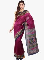 Sudarshan Silk Purple Printed Saree