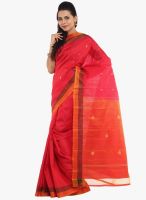 Sudarshan Silk Red Embellished Saree