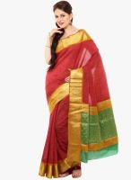 Sudarshan Silk Red Printed Saree