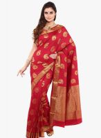 Sudarshan Silk Red Printed Saree