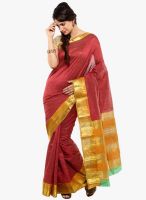Sudarshan Silk Red Printed Saree