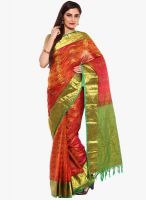 Sudarshan Silk Red Printed Saree
