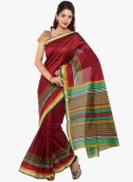 Sudarshan Silk Red Printed Saree