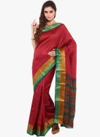 Sudarshan Silk Red Printed Saree
