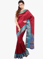 Sudarshan Silk Red Printed Saree
