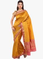 Sudarshan Silk Yellow Printed Saree