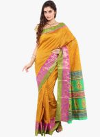 Sudarshan Silk Yellow Printed Saree