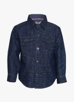 Tales & Stories Blue Casual Shirt