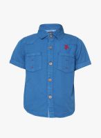 Tales & Stories Blue Casual Shirt