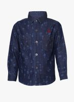 Tales & Stories Blue Casual Shirt